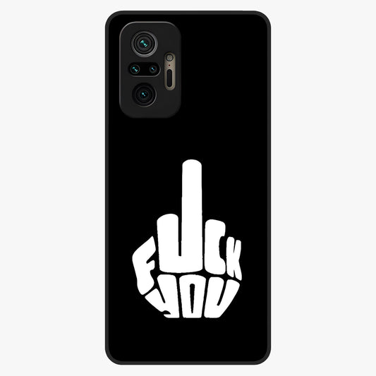 Rebel Mode On Glass Case showing flat back view with bold rebellious typography artwork and glossy glass finish.
