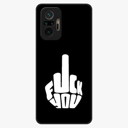 Rebel Mode On Glass Case showing flat back view with bold rebellious typography artwork and glossy glass finish.