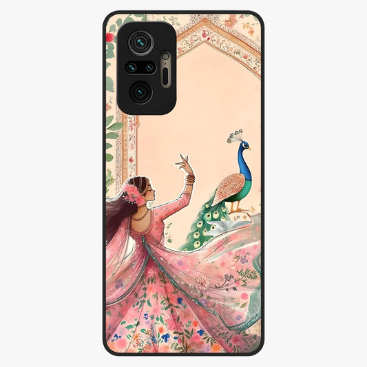 Royal Grace Muse Glass Case showing flat back view with elegant artistic artwork and glossy glass finish.