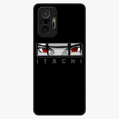 Scarlet Gaze Dominance Glass Case showing flat back view with striking red themed artwork and glossy glass finish.