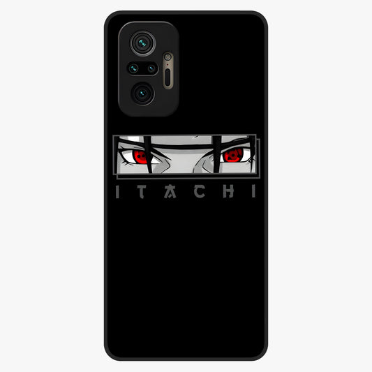 Scarlet Gaze Dominance Glass Case showing flat back view with striking red themed artwork and glossy glass finish.