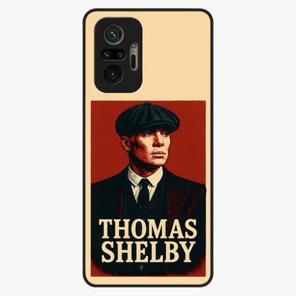 Vintage Mafia Authority Glass Case showing flat back view with bold vintage mafia inspired artwork and glossy glass finish.