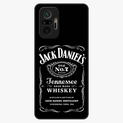 Vintage Whiskey Heritage Glass Case showing flat back view with classic whiskey inspired artwork and glossy glass finish.