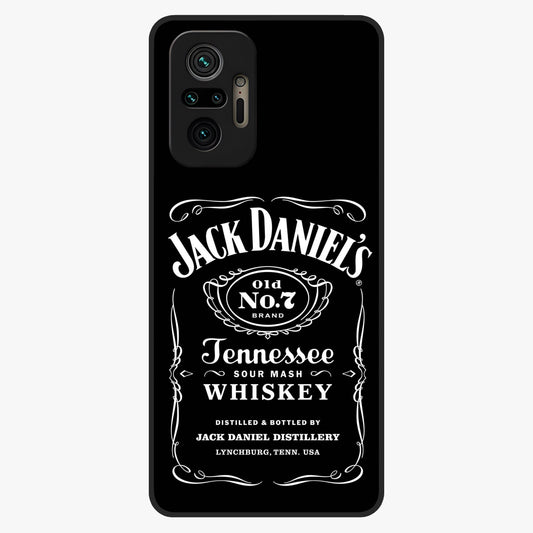 Vintage Whiskey Heritage Glass Case showing flat back view with classic whiskey inspired artwork and glossy glass finish.