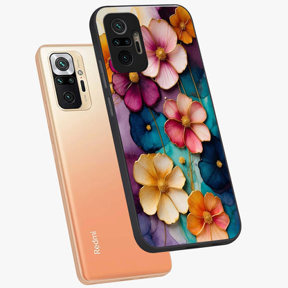 Artlyn Grace Flower Pattern Glass Case displayed in angled mockup highlighting delicate flower pattern design and smooth glass surface.