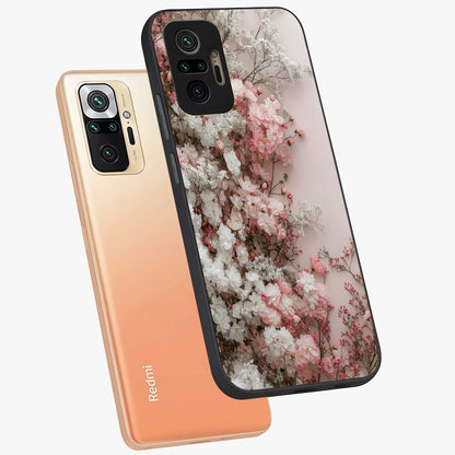 Blush Blossom Cloud Glass Case displayed in angled mockup highlighting soft cloud and blossom design with pastel aesthetic.