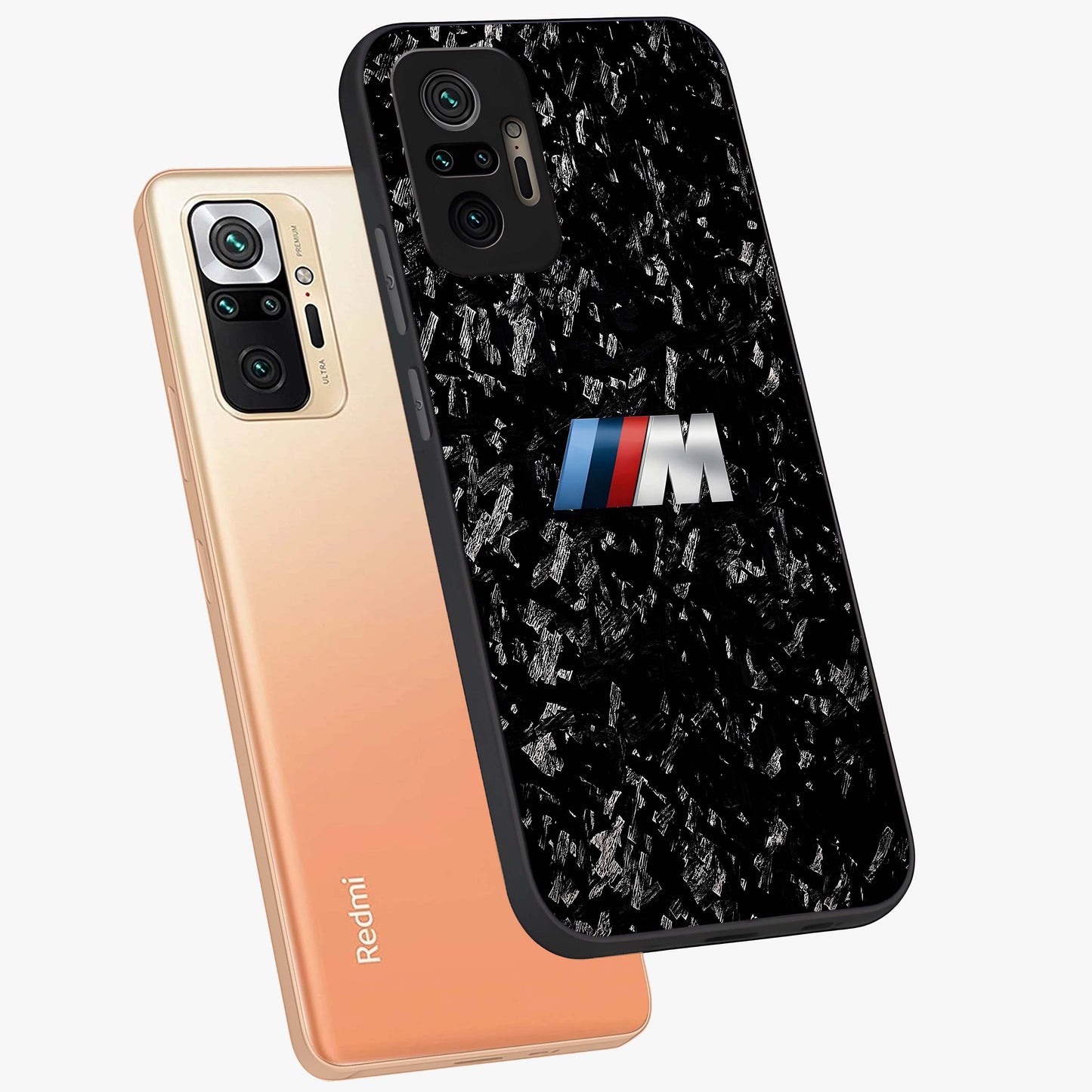 Carbon Speed Mark Glass Case displayed in angled mockup highlighting racing inspired carbon design and sleek aesthetic style.