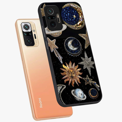 Celestial Gem Constellations Glass Case displayed in angled mockup highlighting gemstone inspired constellation design.