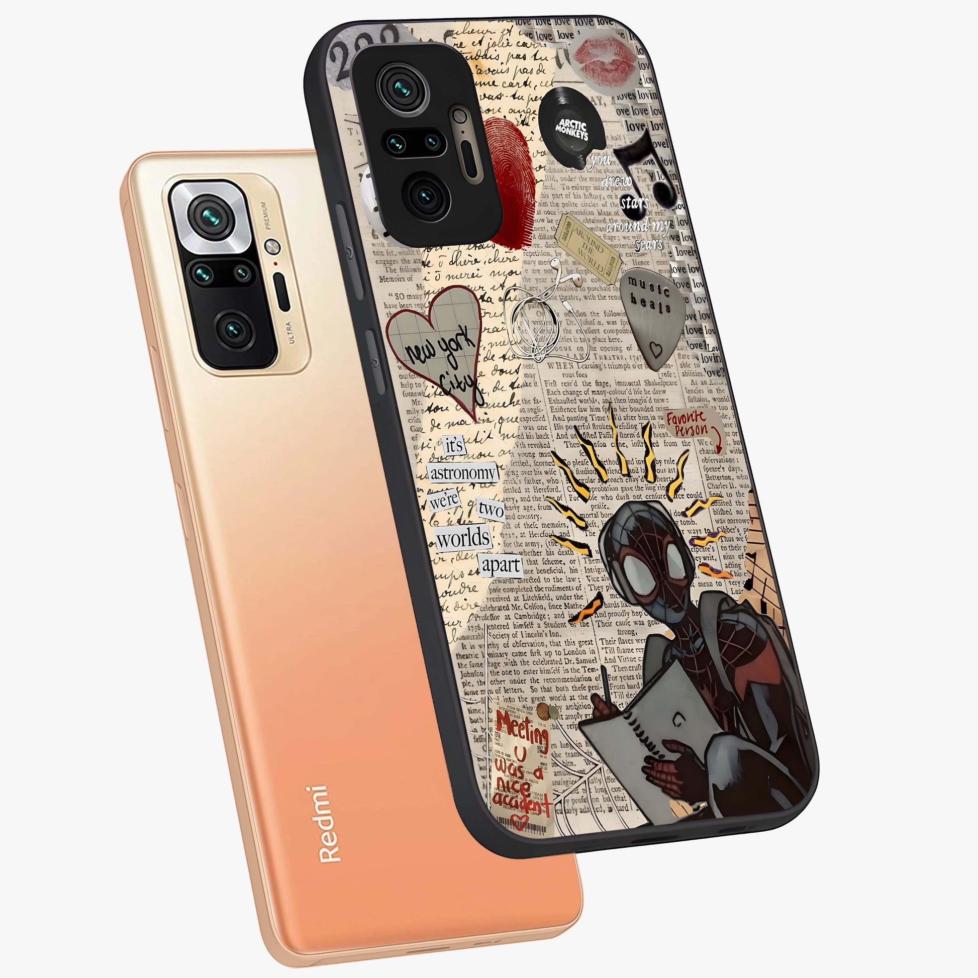 City Dream Sketch Glass Case displayed in angled mockup highlighting minimal city illustration with aesthetic sketch style.