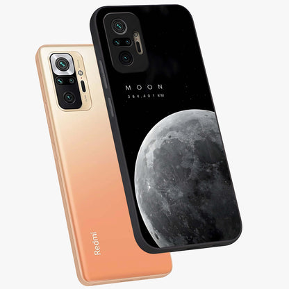 Cosmic Moon Glow Glass Case displayed in angled mockup highlighting celestial moon design with cosmic aesthetic theme.