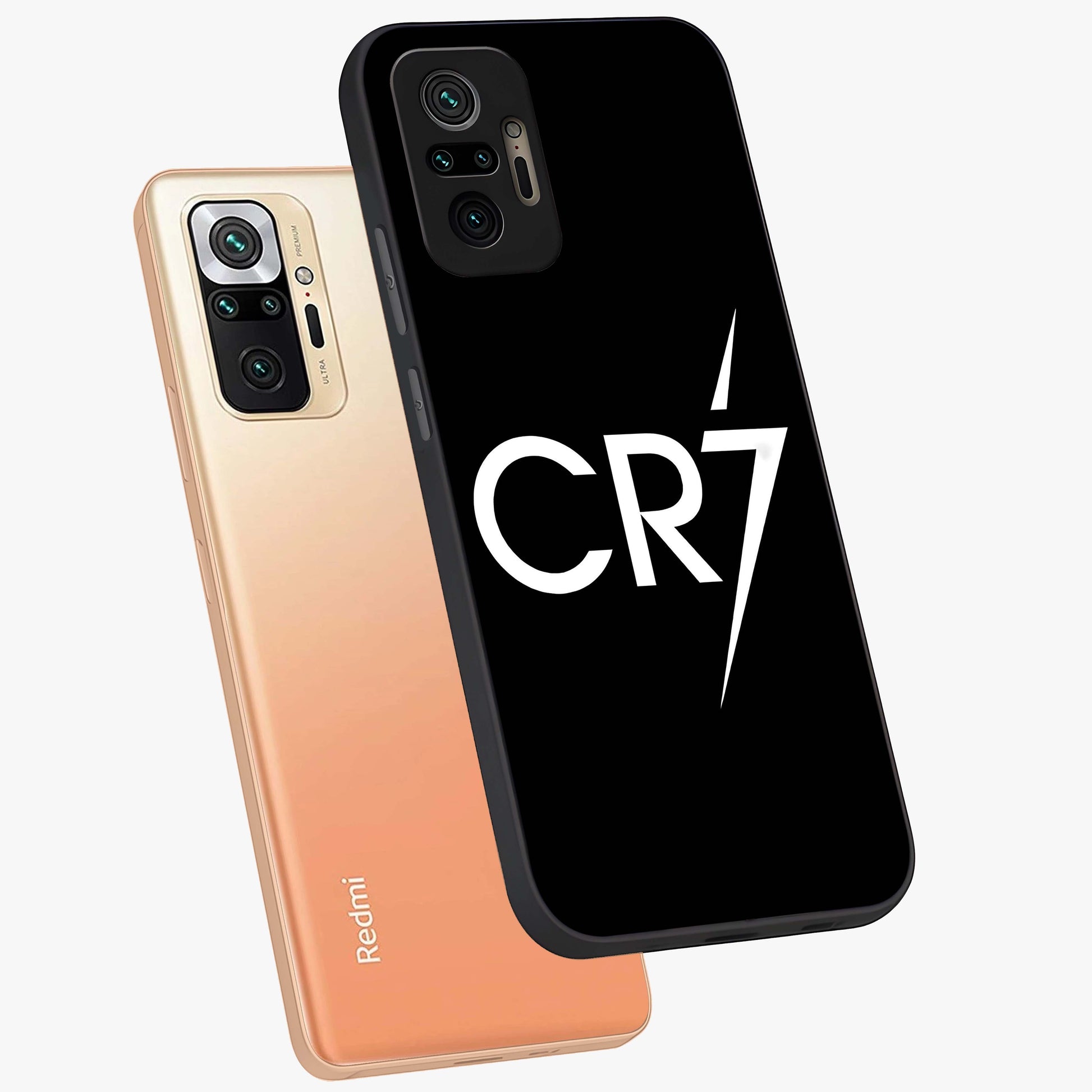 Cr7 Elite Strike Glass Case displayed in angled mockup highlighting powerful sports graphic with bold athletic theme.