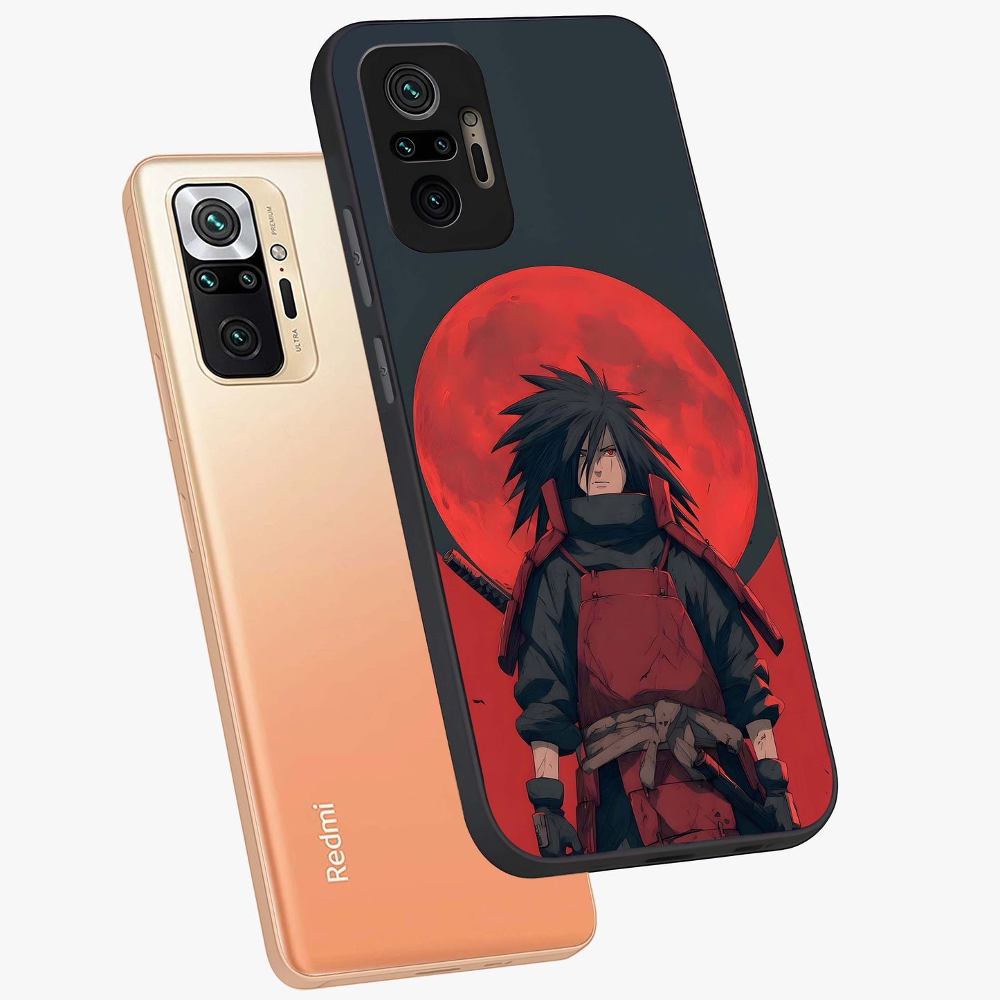 Crimson Moon Warlord Glass Case displayed in angled mockup highlighting dramatic crimson moon design with fantasy aesthetic.