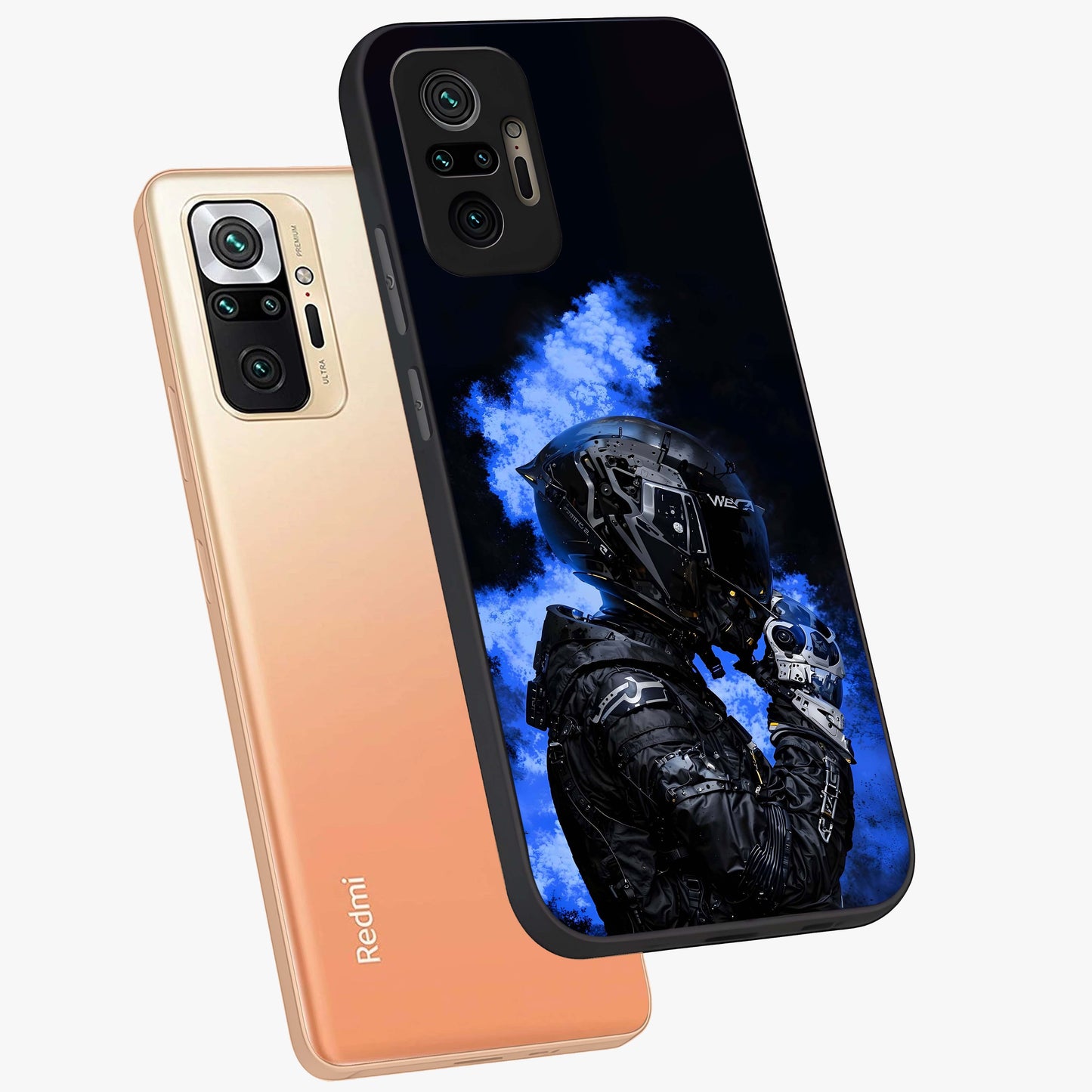 Cyber Sentinel Protocol Glass Case displayed in angled mockup highlighting digital cyber design with sci-fi aesthetic style.