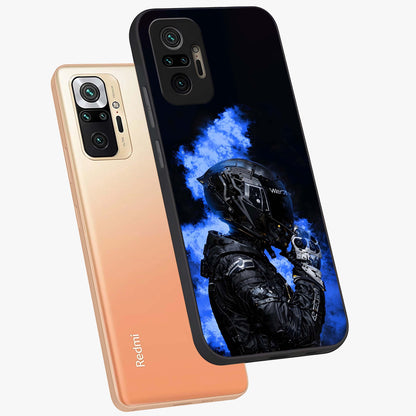 Cyber Sentinel Protocol Glass Case displayed in angled mockup highlighting digital cyber design with sci-fi aesthetic style.
