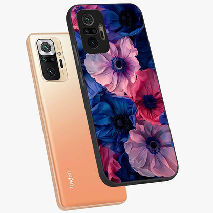 Flower Paper Art Pattern Glass Case displayed in angled mockup highlighting layered paper flower design with artistic aesthetic.