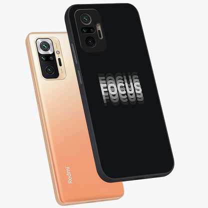 Focus Mode On Glass Case displayed in angled mockup highlighting clean minimal text artwork with modern aesthetic style.