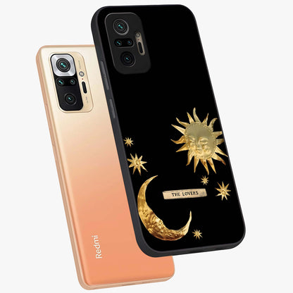 Gold Sun Blush Glass Case displayed in angled mockup highlighting radiant sun design with warm golden aesthetic.