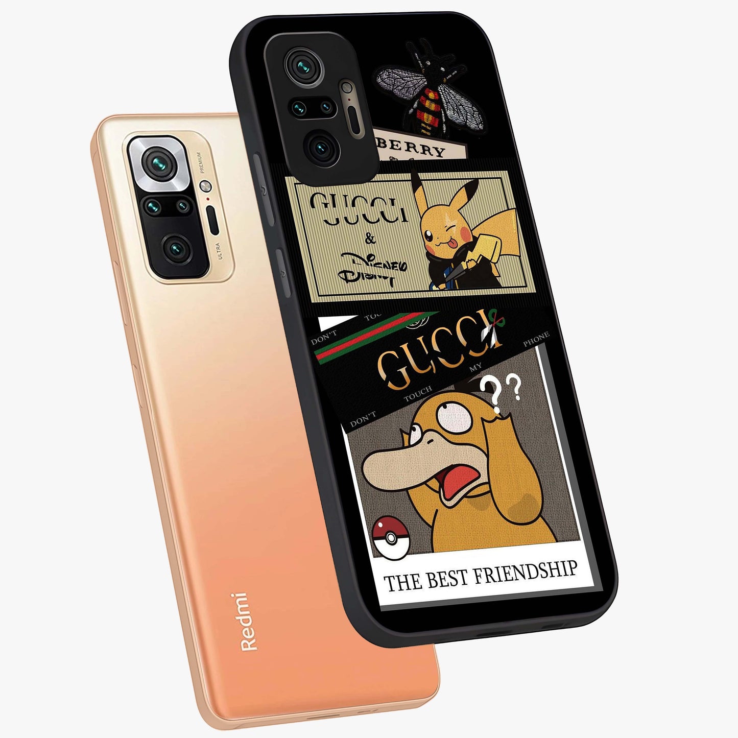 Gucci Play Mashup Glass Case displayed in angled mockup highlighting stylish fashion mashup design with bold aesthetic.
