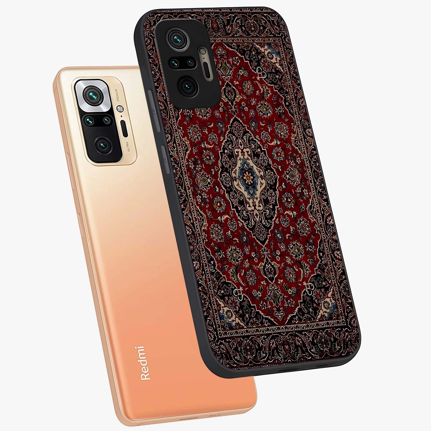 Heritage Carpet Royale Glass Case displayed in angled mockup highlighting intricate royal carpet design with heritage aesthetic.