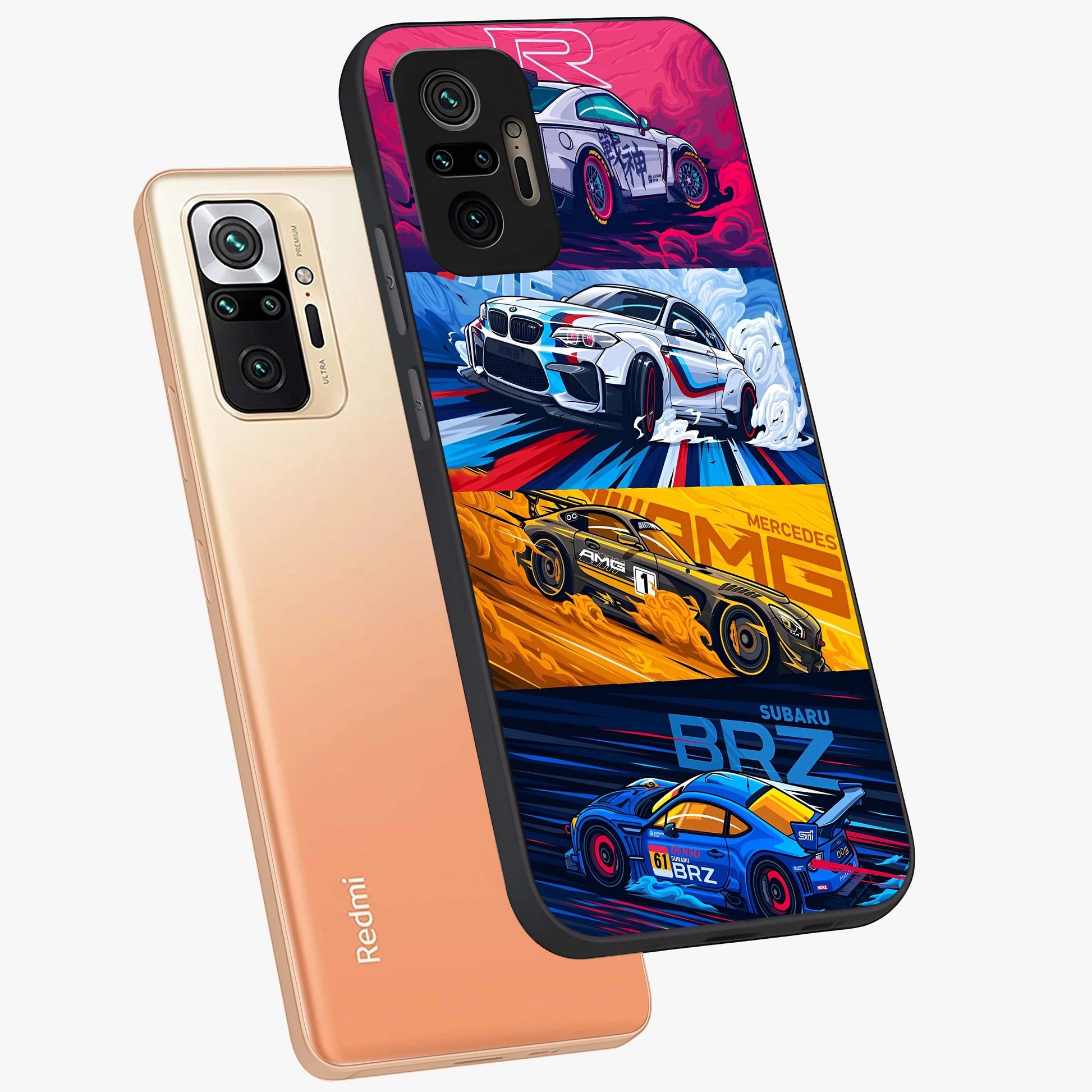 JDM Sports Car Glass Case displayed in angled mockup highlighting sleek Japanese racing car design with automotive aesthetic.
