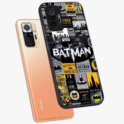 Knight Gotham Rise Glass Case displayed in angled mockup highlighting powerful knight silhouette design with dramatic aesthetic.