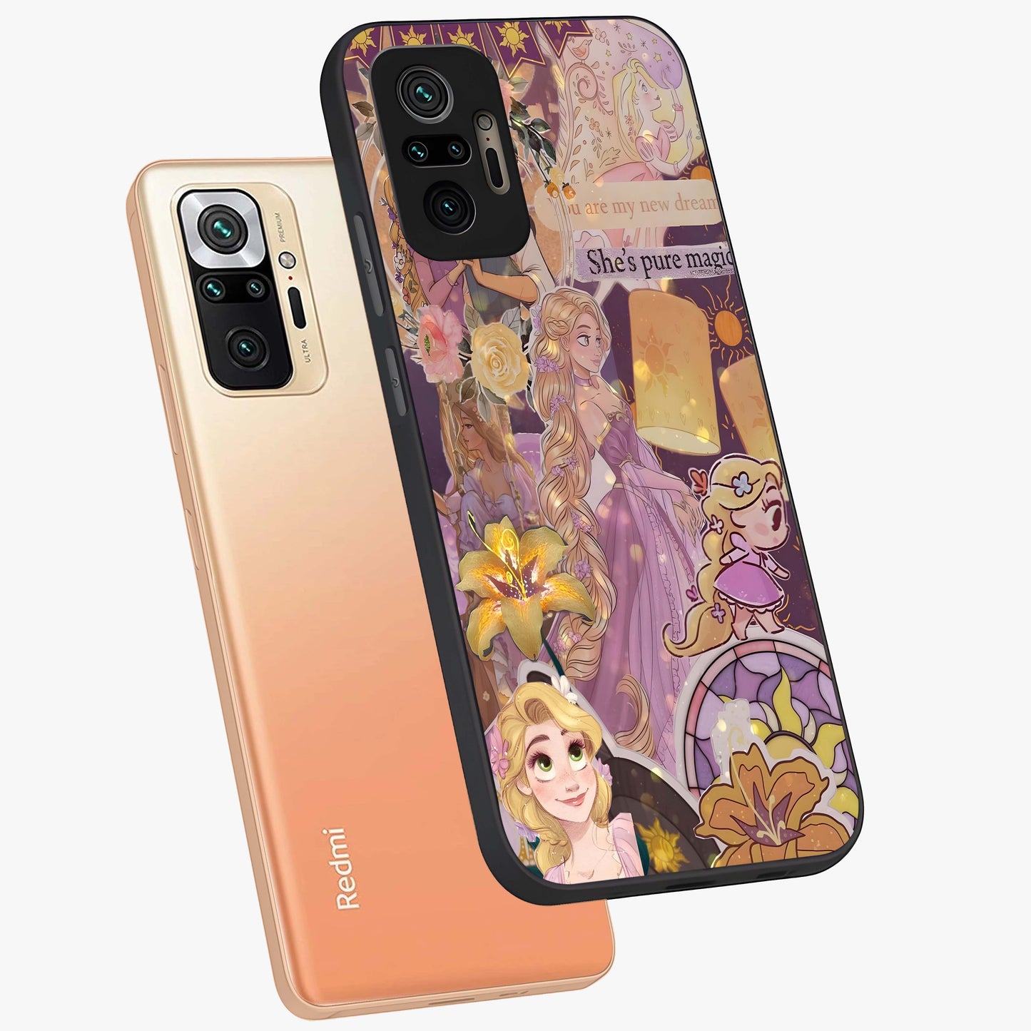 Magical Tangled Dream Glass Case displayed in angled mockup highlighting whimsical fantasy design with magical aesthetic.