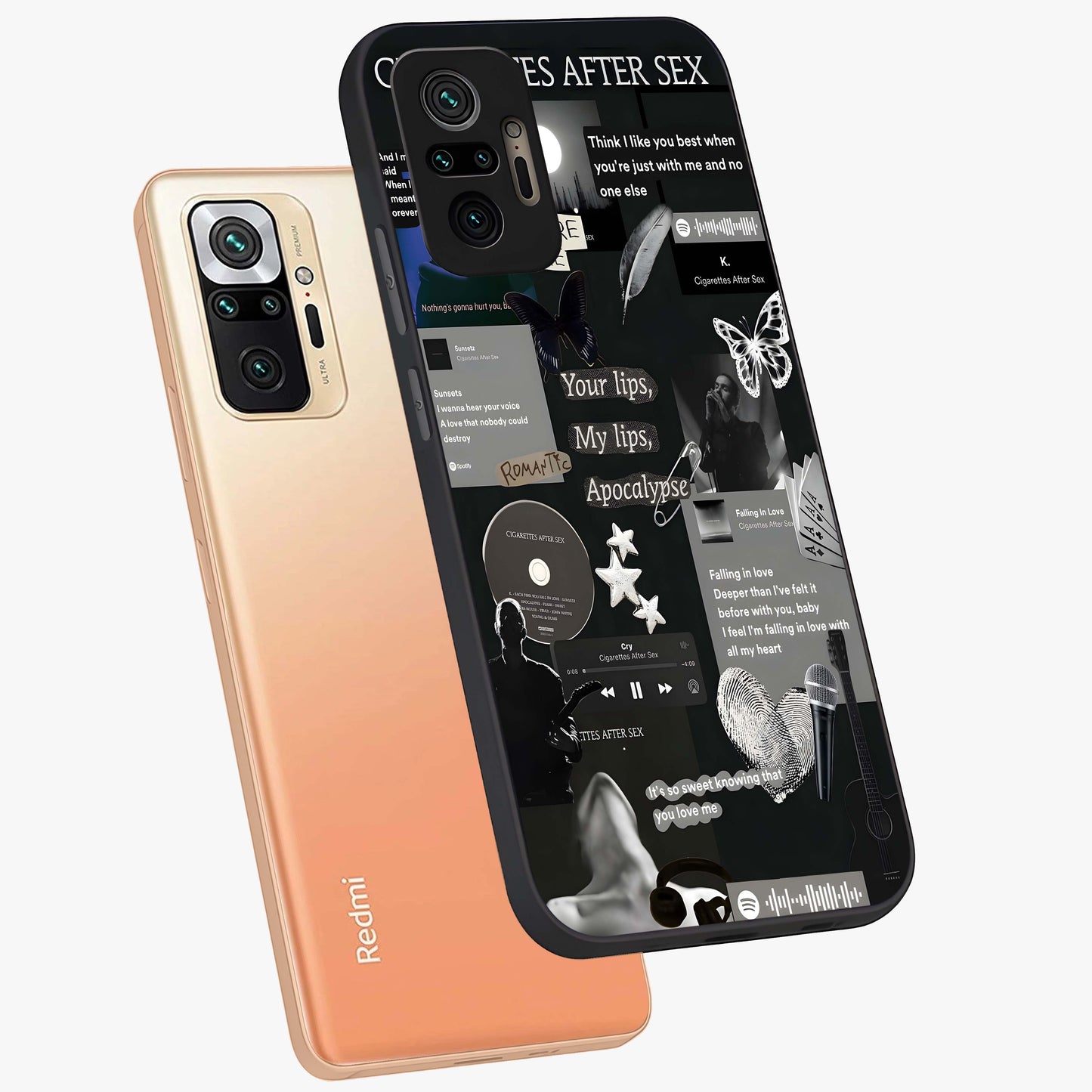 Midnight Love Echo Glass Case displayed in angled mockup highlighting elegant love inspired design with deep aesthetic style.