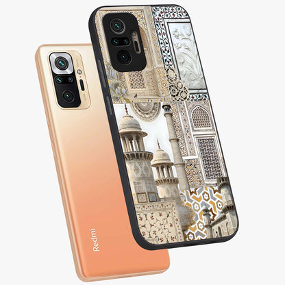 Mughal Marble Legacy Glass Case displayed in angled mockup highlighting elegant heritage marble artwork with royal aesthetic.