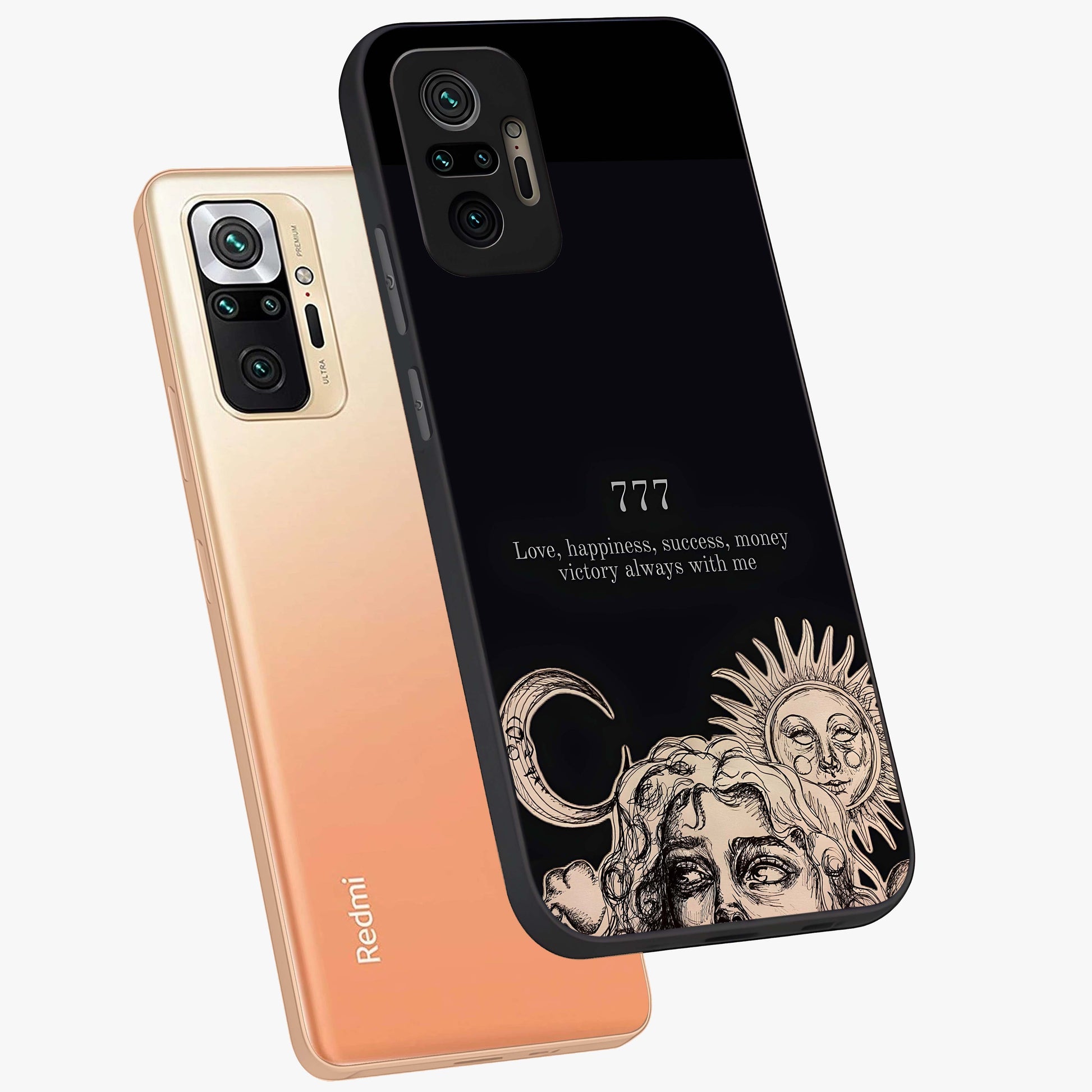 Mystic Victory Aura Glass Case displayed in angled mockup highlighting energetic aura design with bold mystical aesthetic.