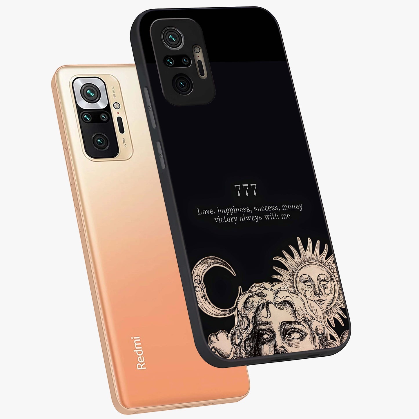 Mystic Victory Aura Glass Case displayed in angled mockup highlighting energetic aura design with bold mystical aesthetic.