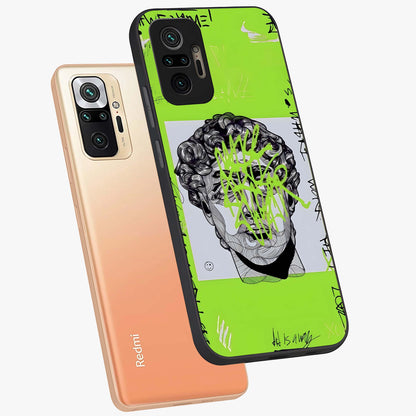 Neo Graffiti Rebellion Glass Case displayed in angled mockup highlighting urban street art design with rebellious aesthetic.