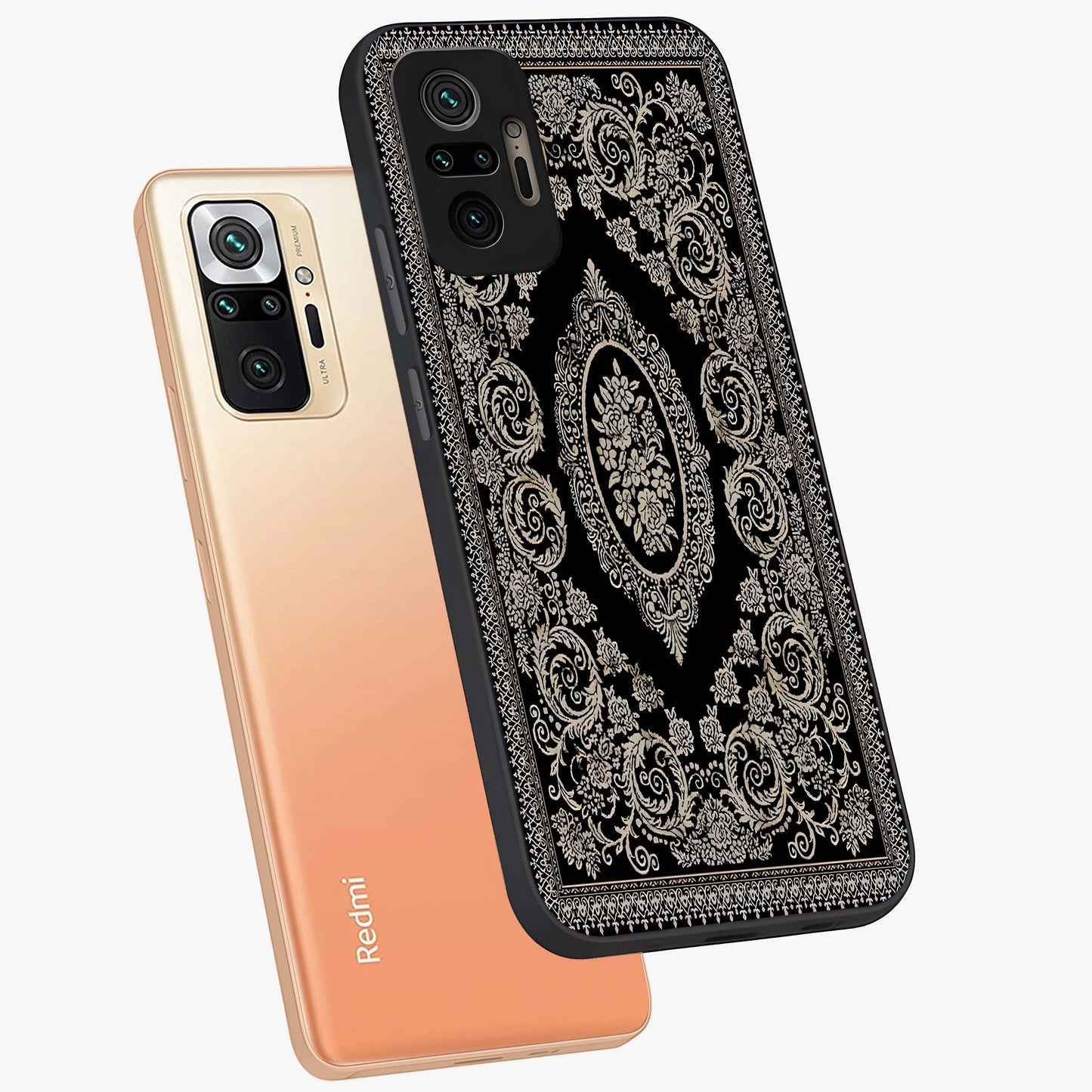 Noir Bloom Elegance Glass Case displayed in angled mockup highlighting refined flower design with stylish noir aesthetic.