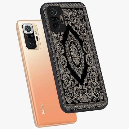 Noir Bloom Elegance Glass Case displayed in angled mockup highlighting refined flower design with stylish noir aesthetic.