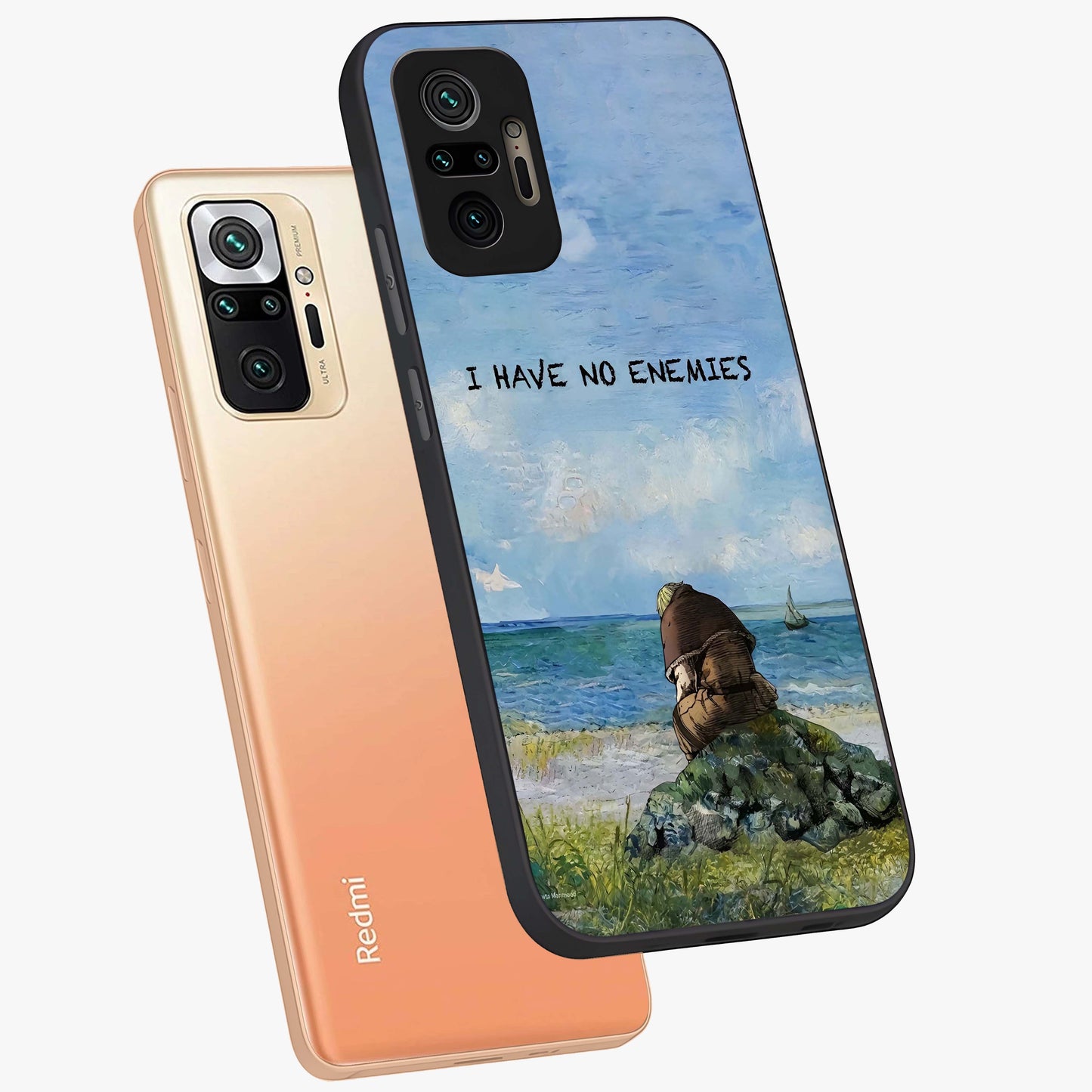 Peace Beyond War Glass Case displayed in angled mockup highlighting meaningful message design with artistic aesthetic style.