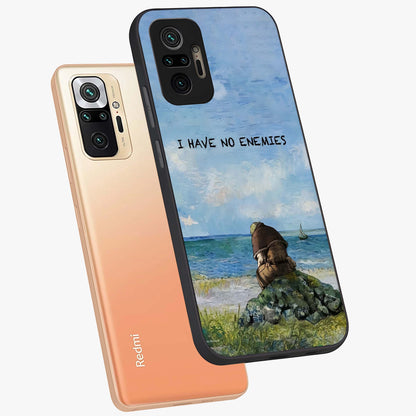 Peace Beyond War Glass Case displayed in angled mockup highlighting meaningful message design with artistic aesthetic style.