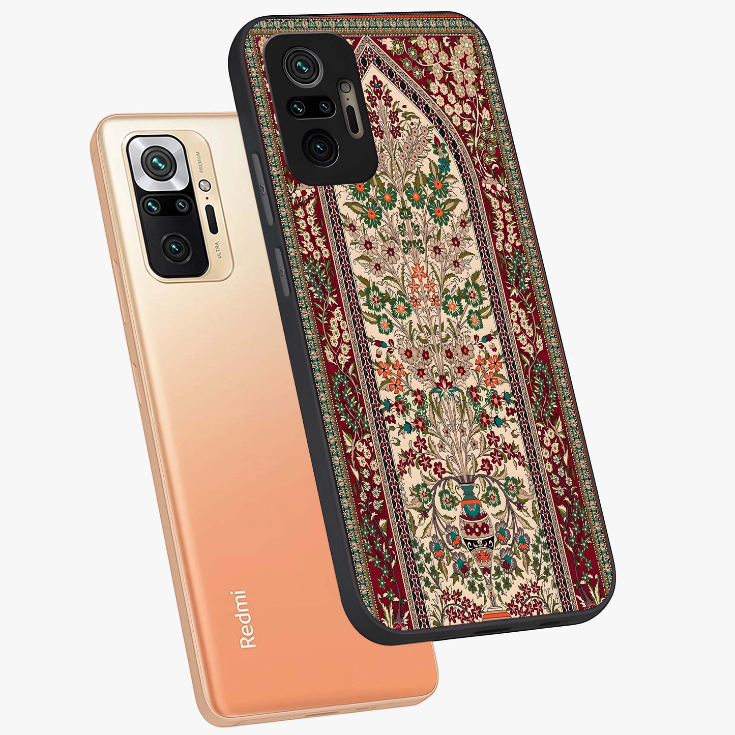 Persian Inspired Glass Case displayed in angled mockup highlighting intricate traditional design with elegant cultural aesthetic.