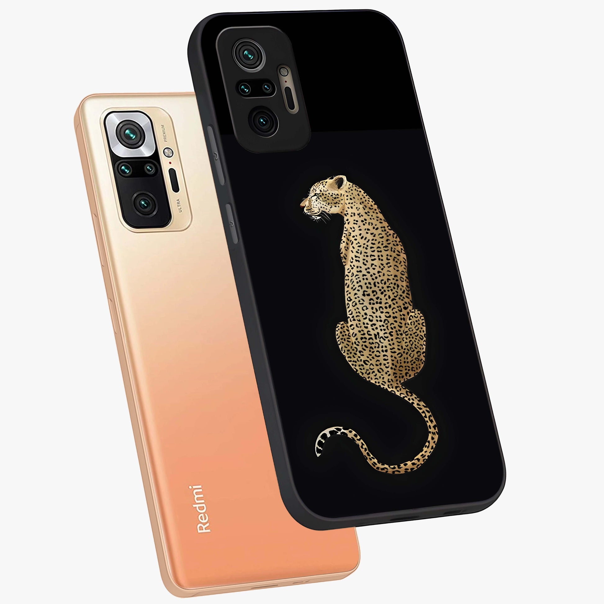 Regal Leopard Glass Case displayed in angled mockup highlighting powerful animal illustration with stylish wild aesthetic.