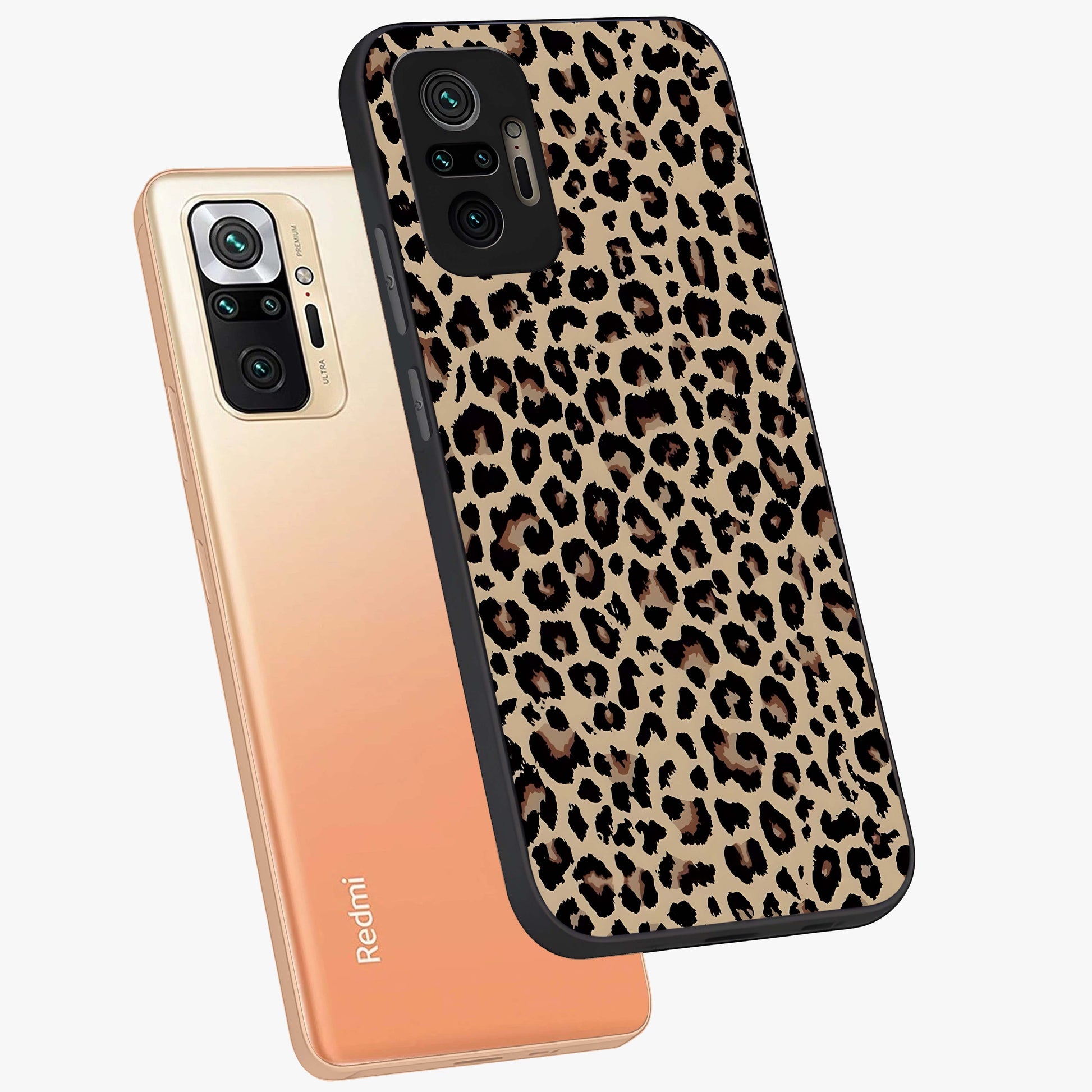 Savage Chic Pattern Glass Case displayed in angled mockup highlighting bold fashion inspired design with chic aesthetic.