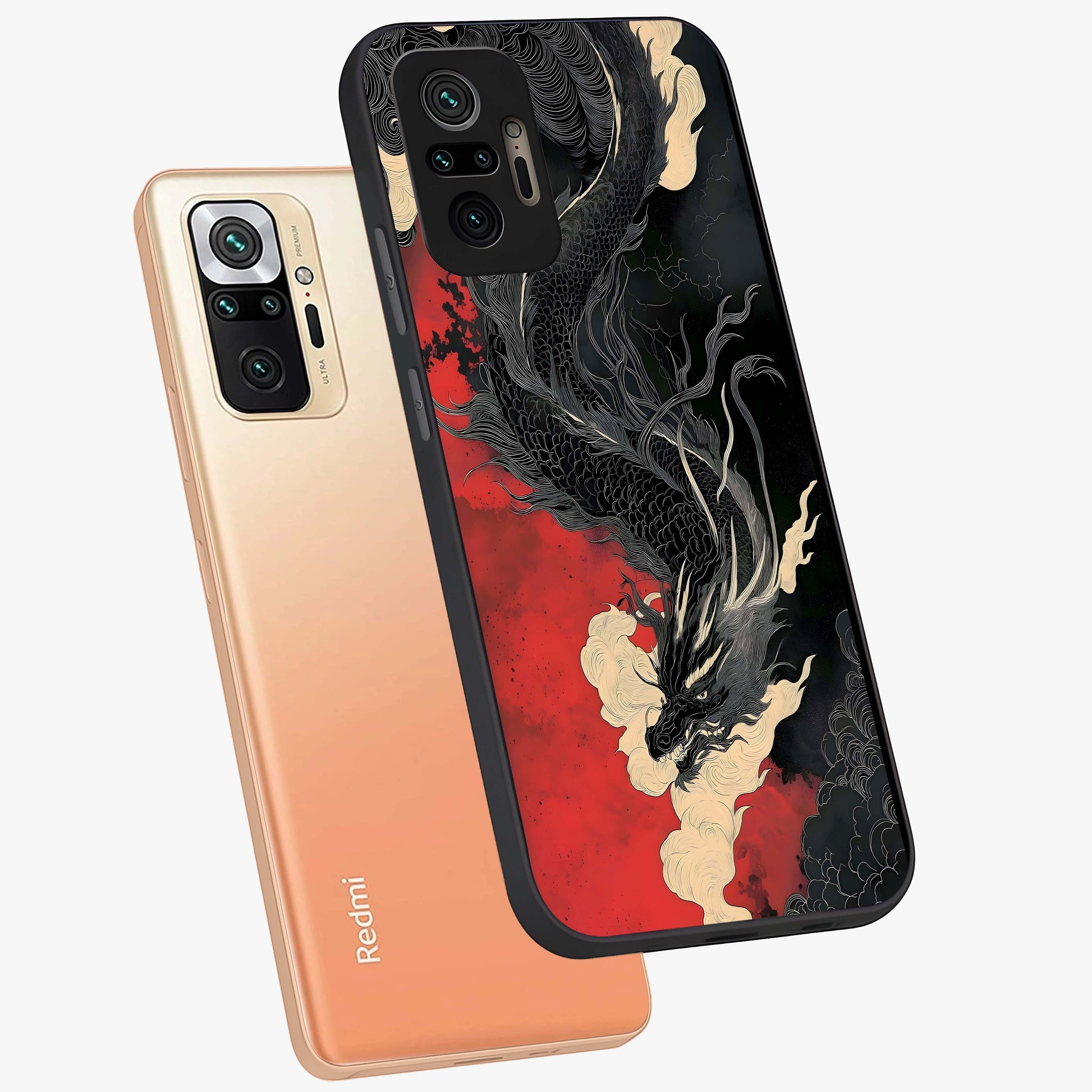 Shadow Dragon Fury Glass Case displayed in angled mockup highlighting powerful dragon illustration with dark fantasy aesthetic.