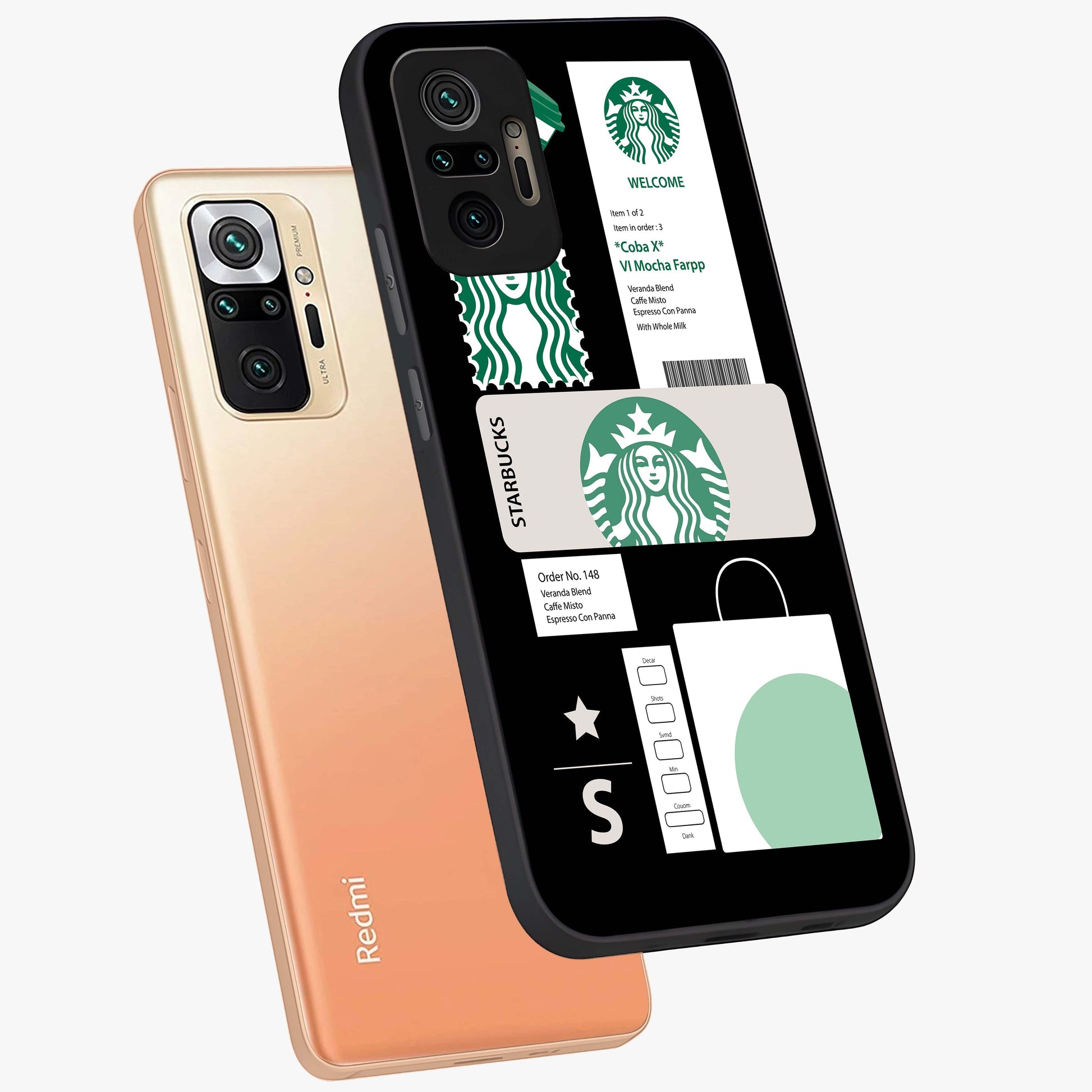 Starbucks Mocha Glass Case displayed in angled mockup highlighting stylish mocha themed design with cozy café aesthetic.