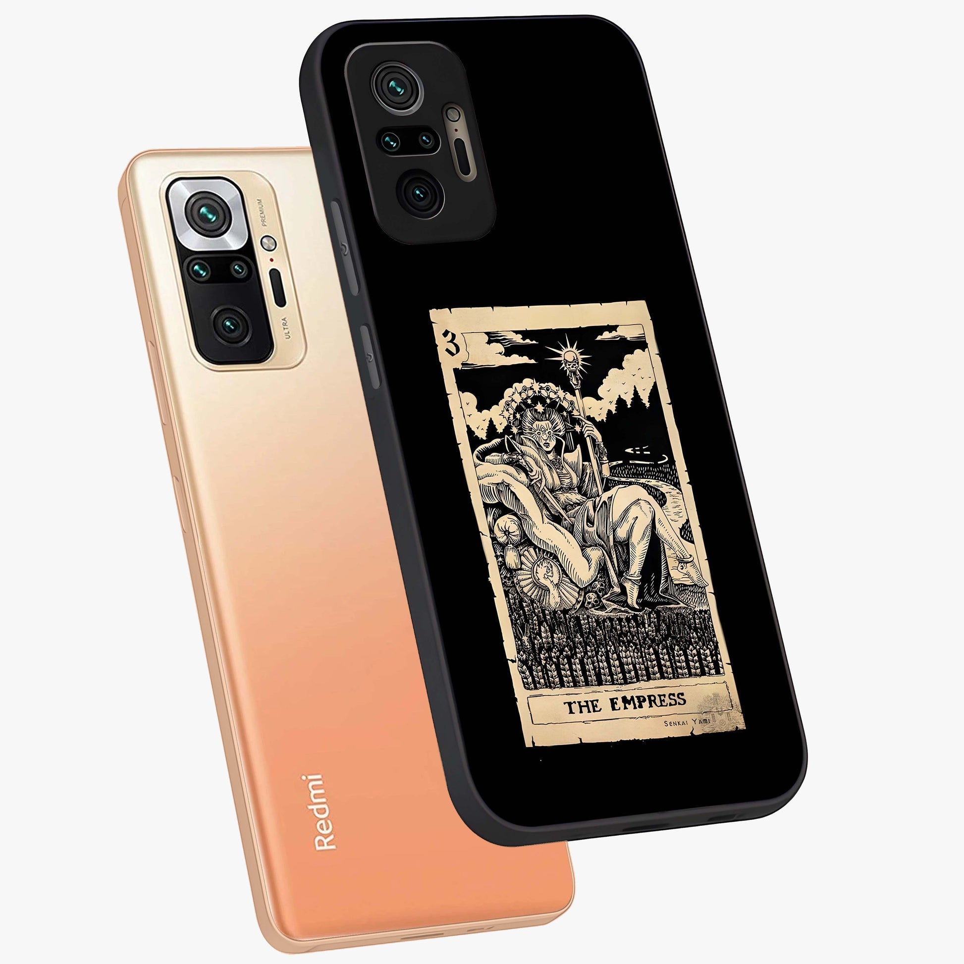 The Empress Glass Case displayed in angled mockup highlighting elegant royal design with majestic aesthetic style.