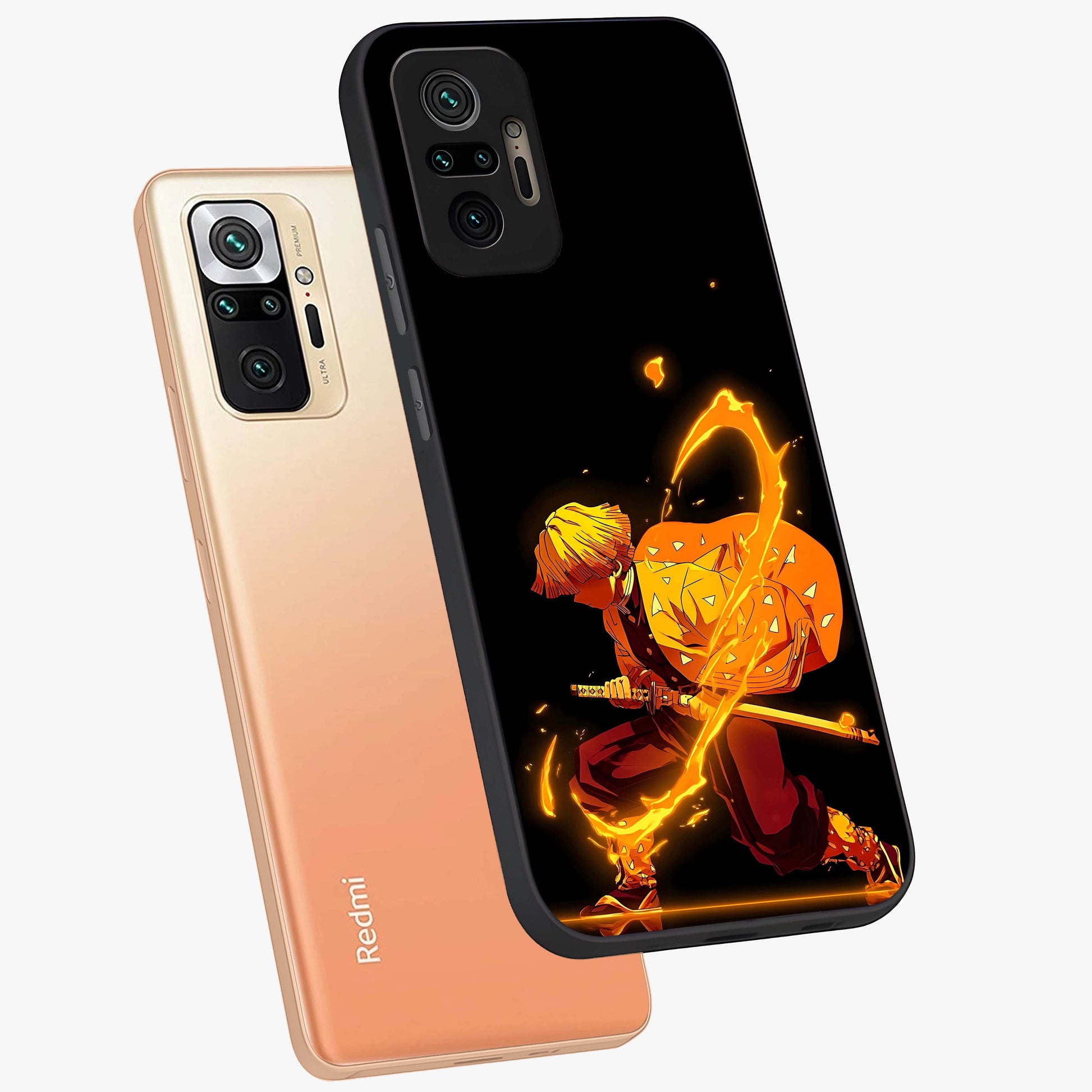 Thunder Flame Execution Glass Case displayed in angled mockup highlighting dramatic fire themed design with intense fantasy aesthetic.
