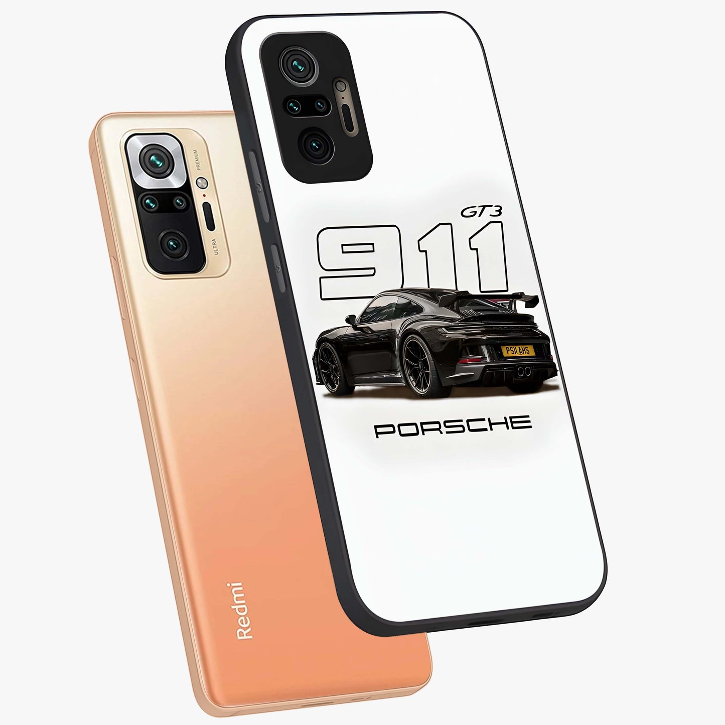 Turbo Legacy Icon Glass Case displayed in angled mockup highlighting dynamic automotive design with performance aesthetic.