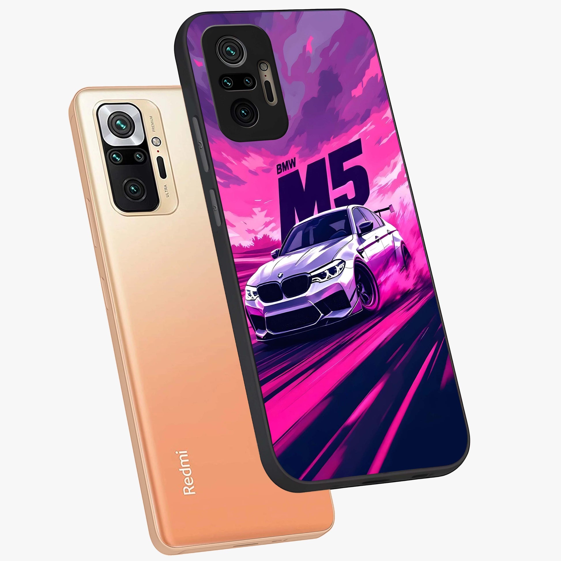Velocity Drift Pulse Glass Case displayed in angled mockup highlighting dynamic drift design with sporty automotive aesthetic.