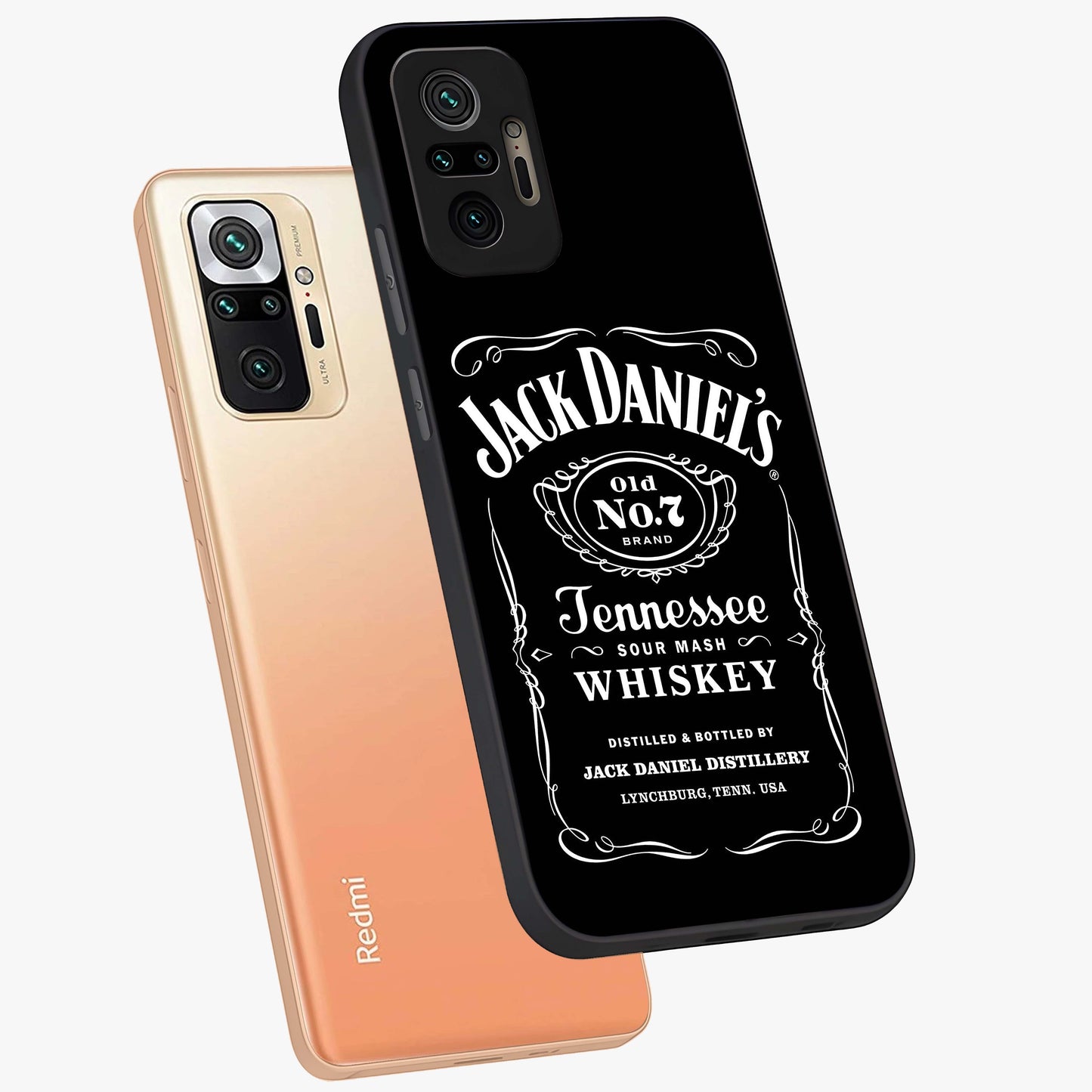 Vintage Whiskey Heritage Glass Case displayed in angled mockup highlighting retro beverage themed design with heritage aesthetic.