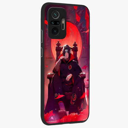 Blood Moon Sovereign Glass Case upright view showcasing powerful moon inspired artwork with cosmic aesthetic style.