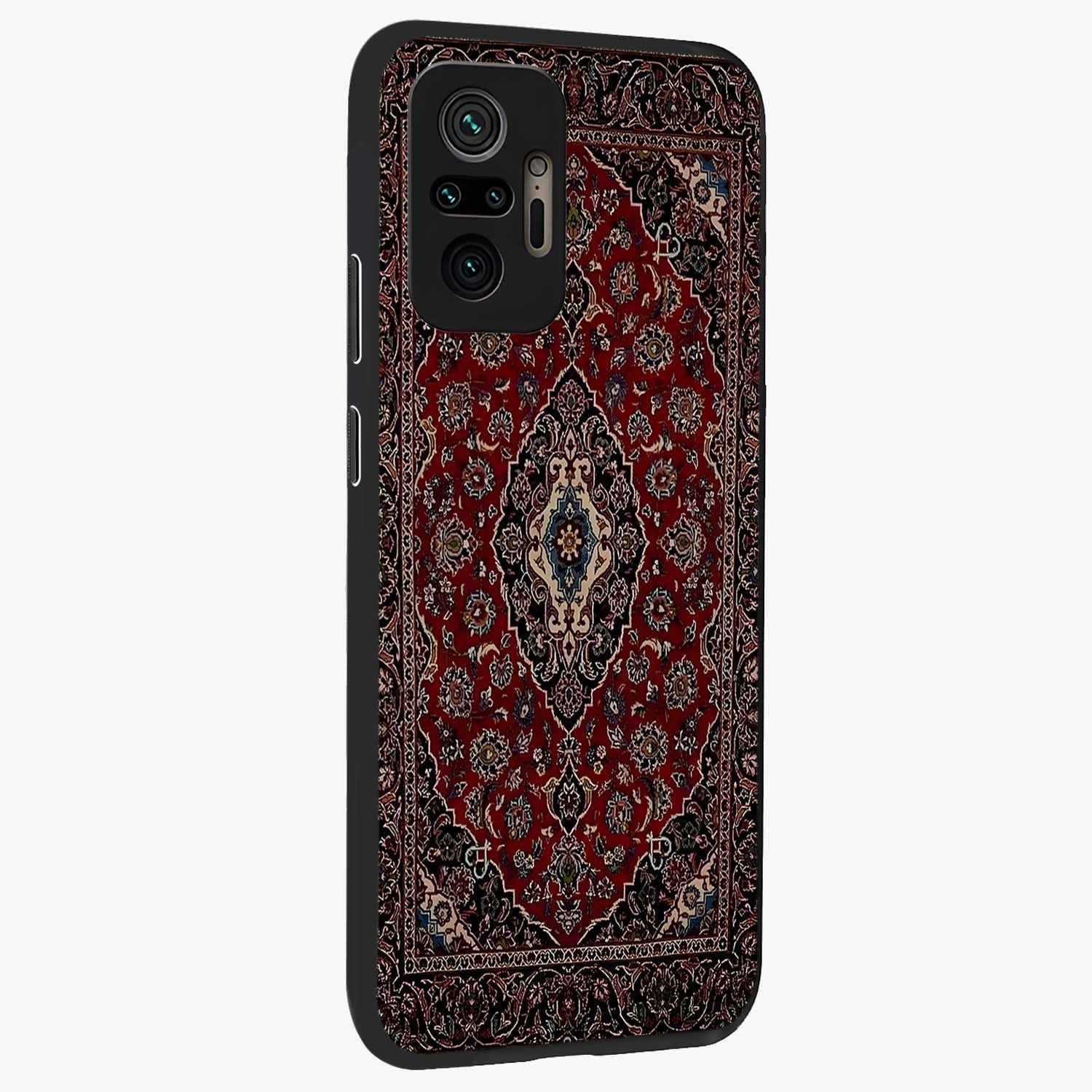 Heritage Carpet Royale Glass Case upright view showcasing detailed ornamental artwork with luxurious traditional theme.