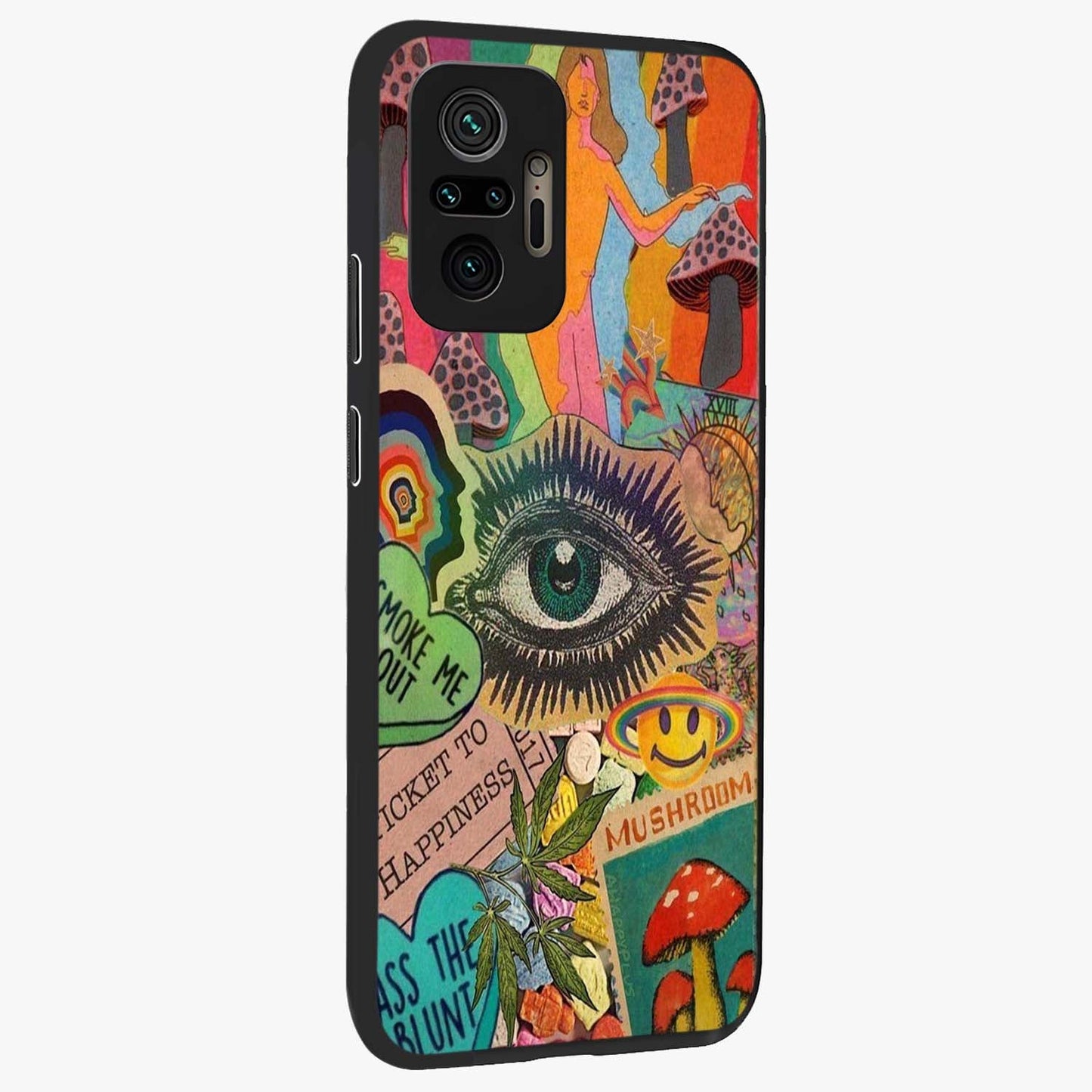 Mystic Eye Wonderland Glass Case upright view showcasing symbolic eye artwork with mysterious fantasy theme.
