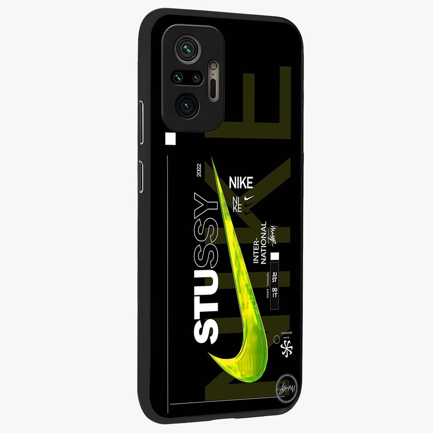Neon Street Edition Glass Case upright view showcasing colorful neon artwork with modern street culture theme.