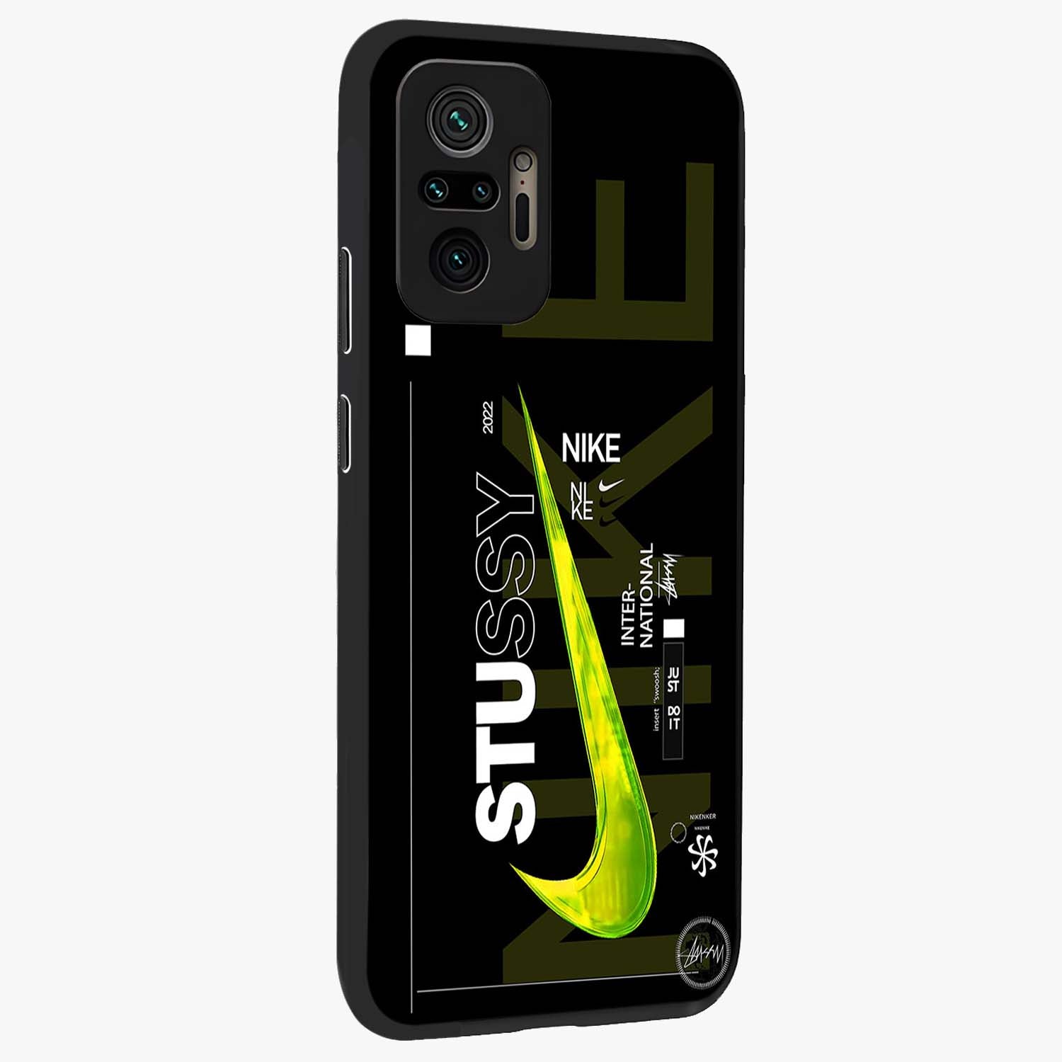 Neon Street Edition Glass Case upright view showcasing colorful neon artwork with modern street culture theme.